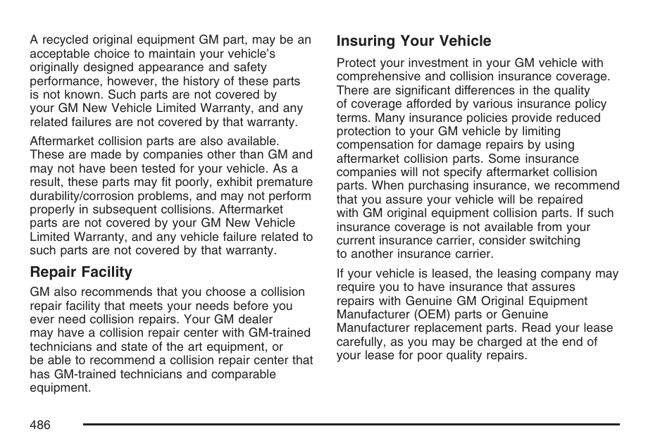 Cadillac 2007 DTS User Manual | Page 486 / 508