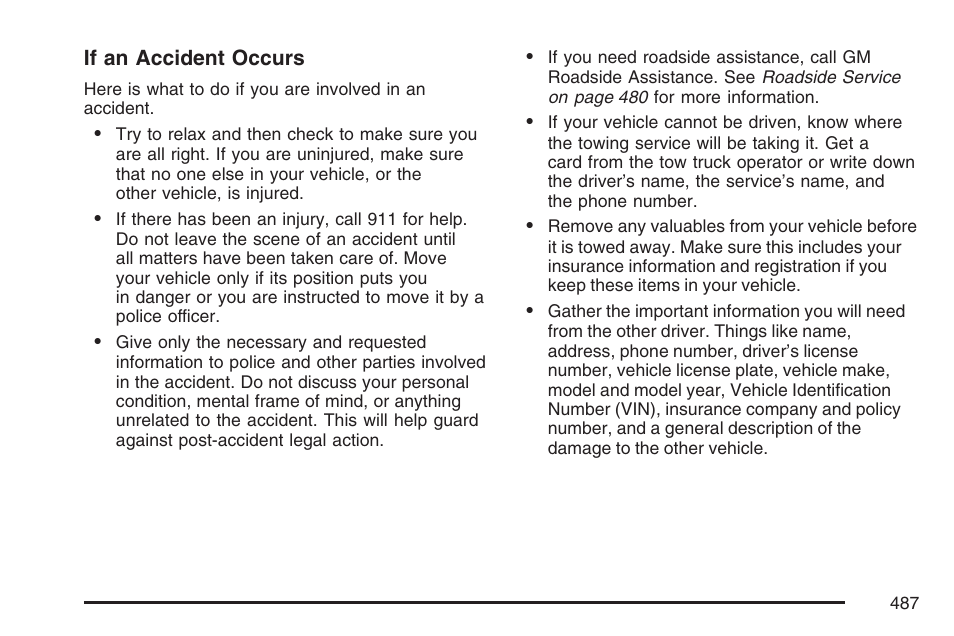 Cadillac 2007 DTS User Manual | Page 487 / 508