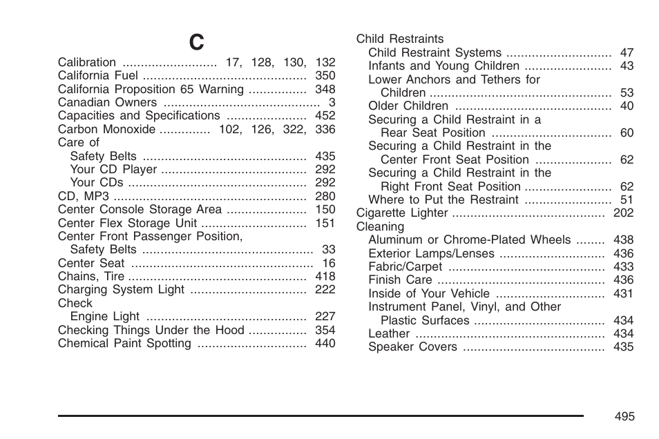 Cadillac 2007 DTS User Manual | Page 495 / 508