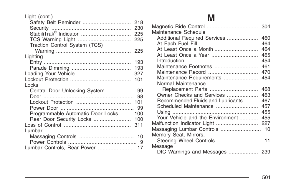 Cadillac 2007 DTS User Manual | Page 501 / 508