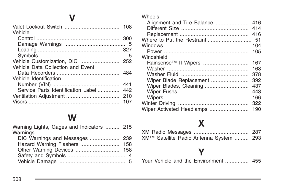 Cadillac 2007 DTS User Manual | Page 508 / 508