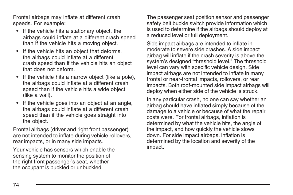 Cadillac 2007 DTS User Manual | Page 74 / 508