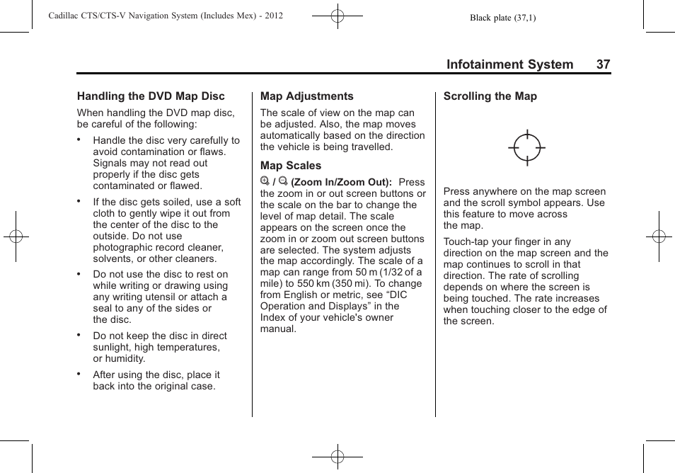 Infotainment system 37 | Cadillac CTS User Manual | Page 37 / 76