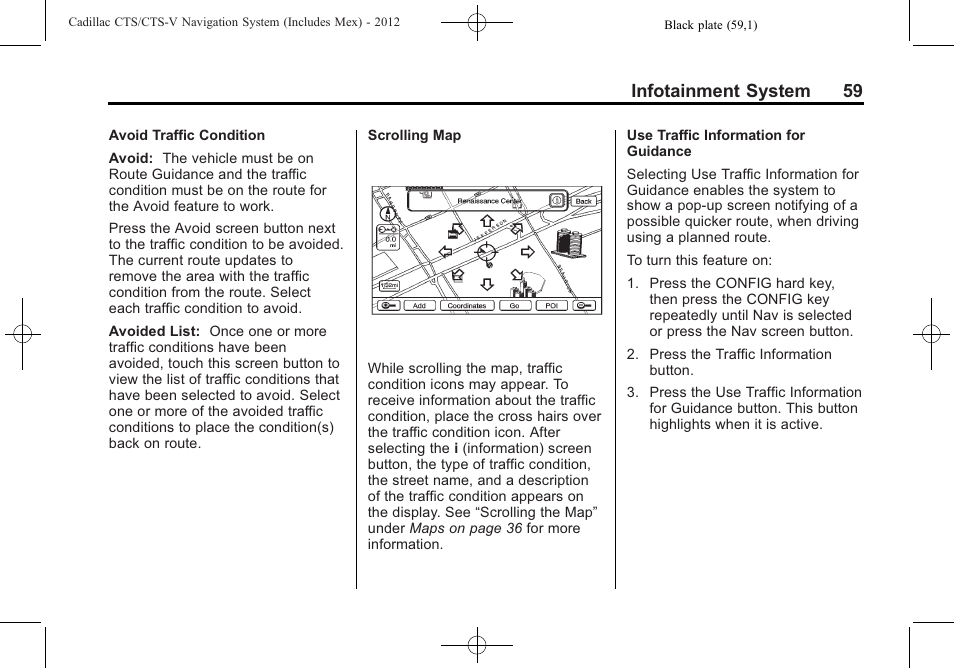 Infotainment system 59 | Cadillac CTS User Manual | Page 59 / 76