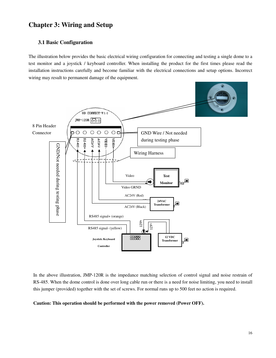 Chapter 3: wiring and setup, 1 basic configuration | Costar CDC2500MI User Manual | Page 17 / 35