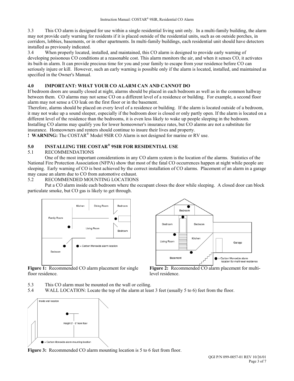 Costar 9SIR User Manual | Page 3 / 7