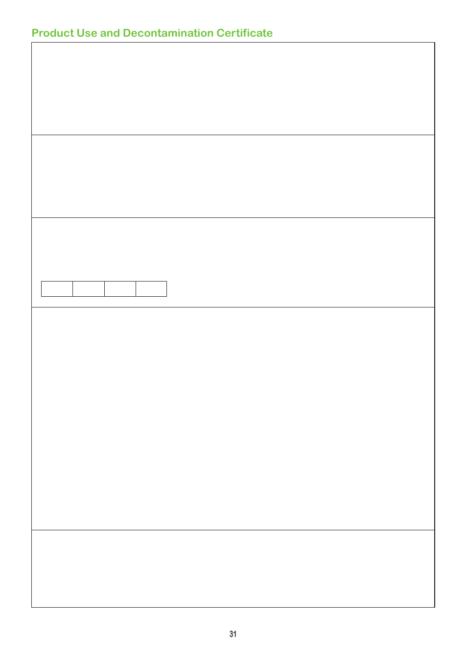 Product use and decontamination certificate | Watson-Marlow 504Du User Manual | Page 31 / 31