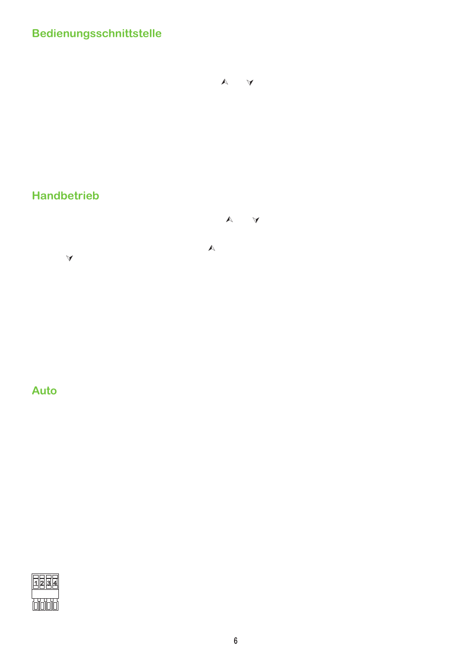 Bedienungsschnittstelle, Handbetrieb, Auto | Watson-Marlow 504Du User Manual | Page 6 / 31