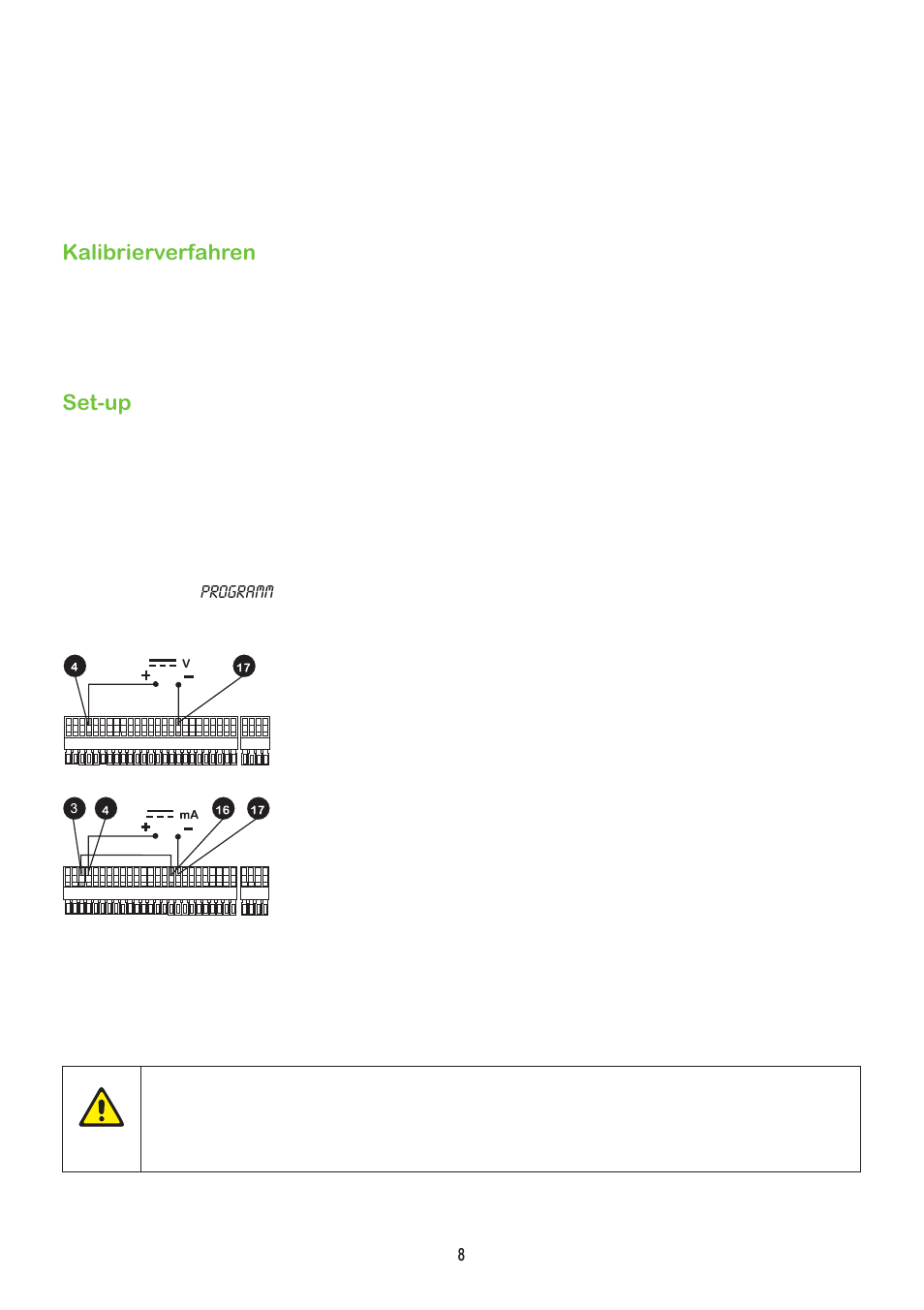 Kalibrierverfahren, Set-up | Watson-Marlow 504Du User Manual | Page 8 / 31