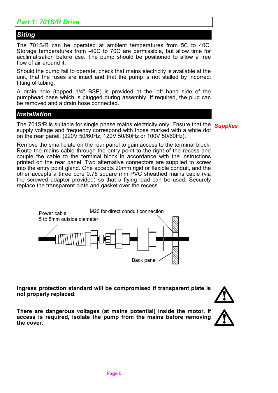 Watson-Marlow 701S/R User Manual | Page 5 / 16