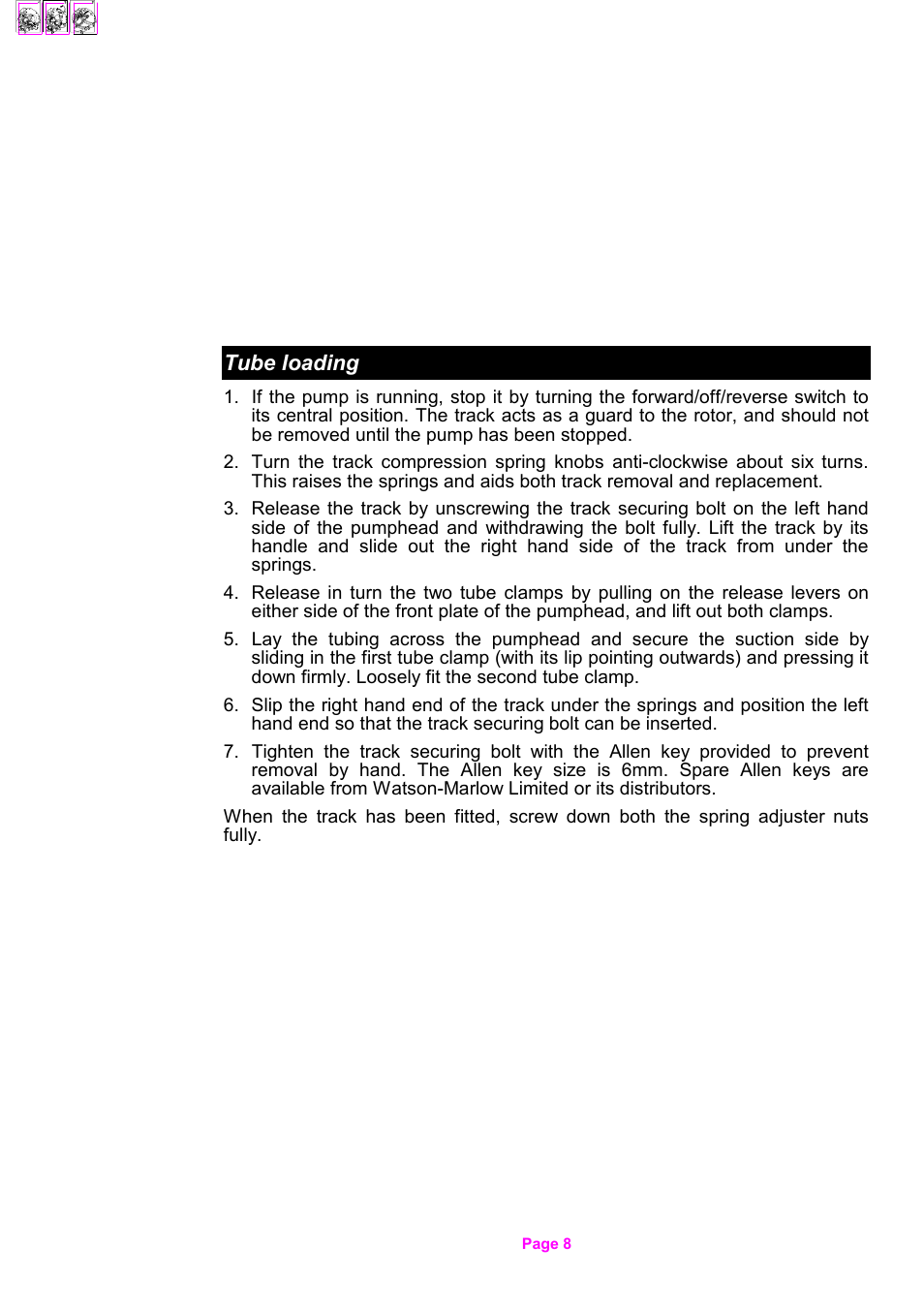 Watson-Marlow 701S/R User Manual | Page 8 / 16