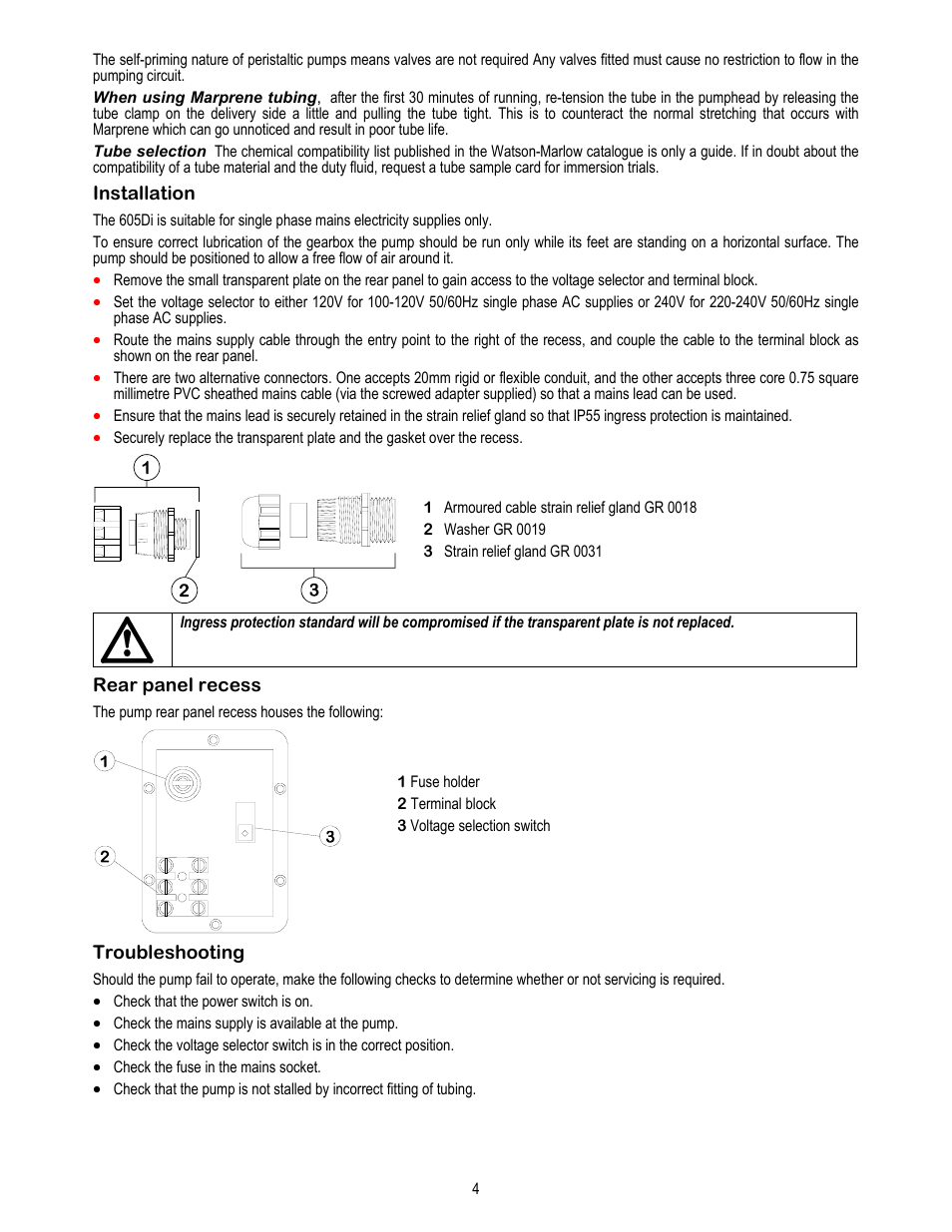 Watson-Marlow 605Di User Manual | Page 5 / 17