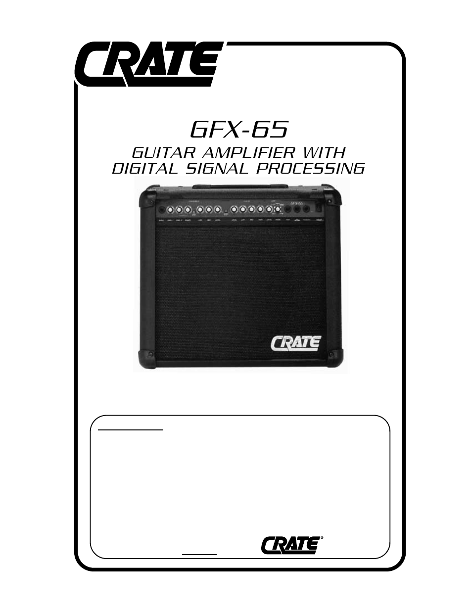 Crate Amplifiers GFX-65 User Manual | 4 pages