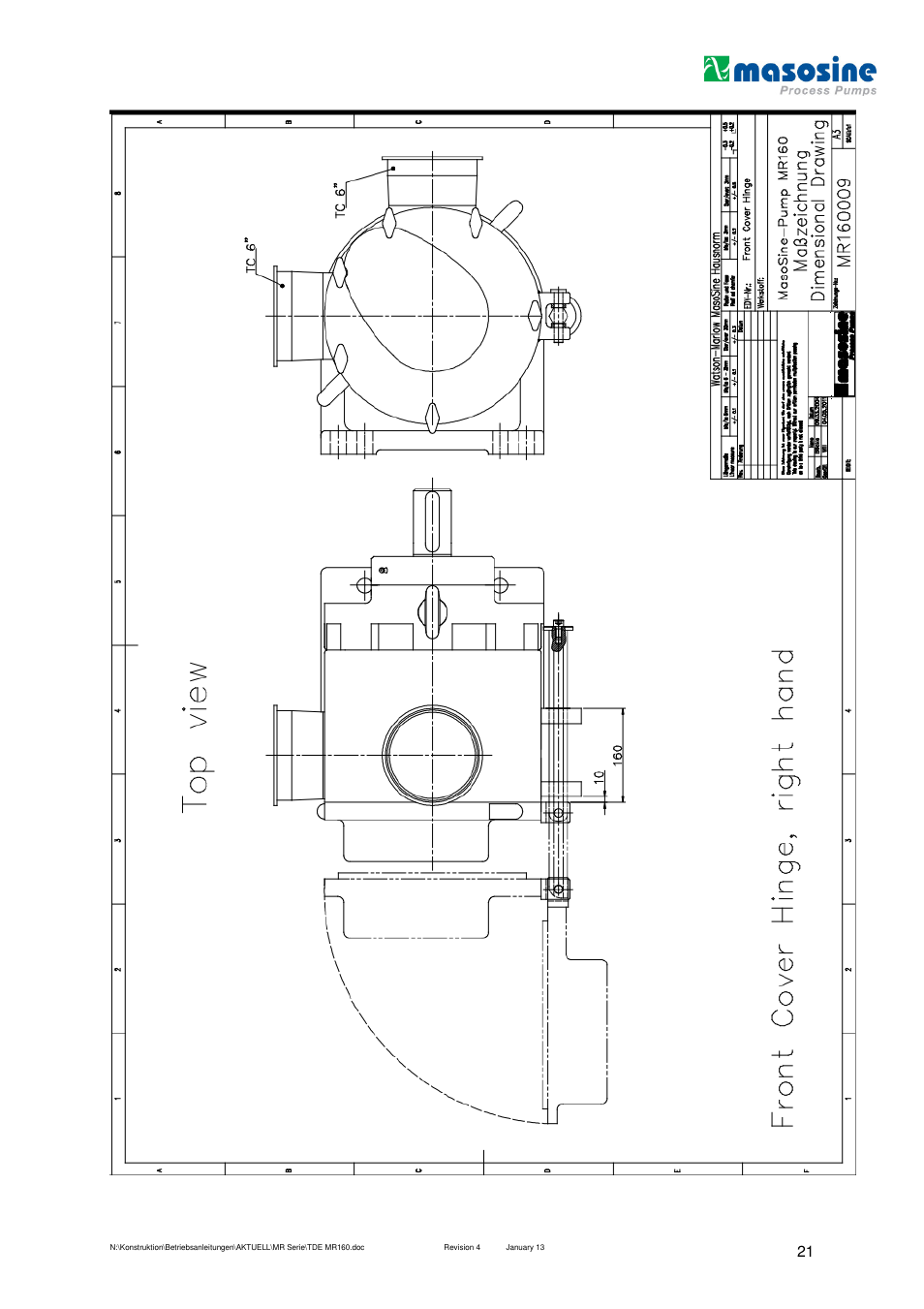 Watson-Marlow MR 160 User Manual | Page 21 / 24