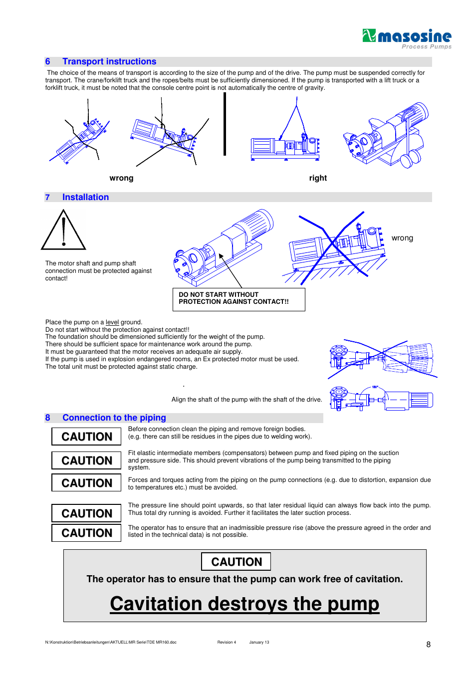 Cavitation destroys the pump | Watson-Marlow MR 160 User Manual | Page 8 / 24