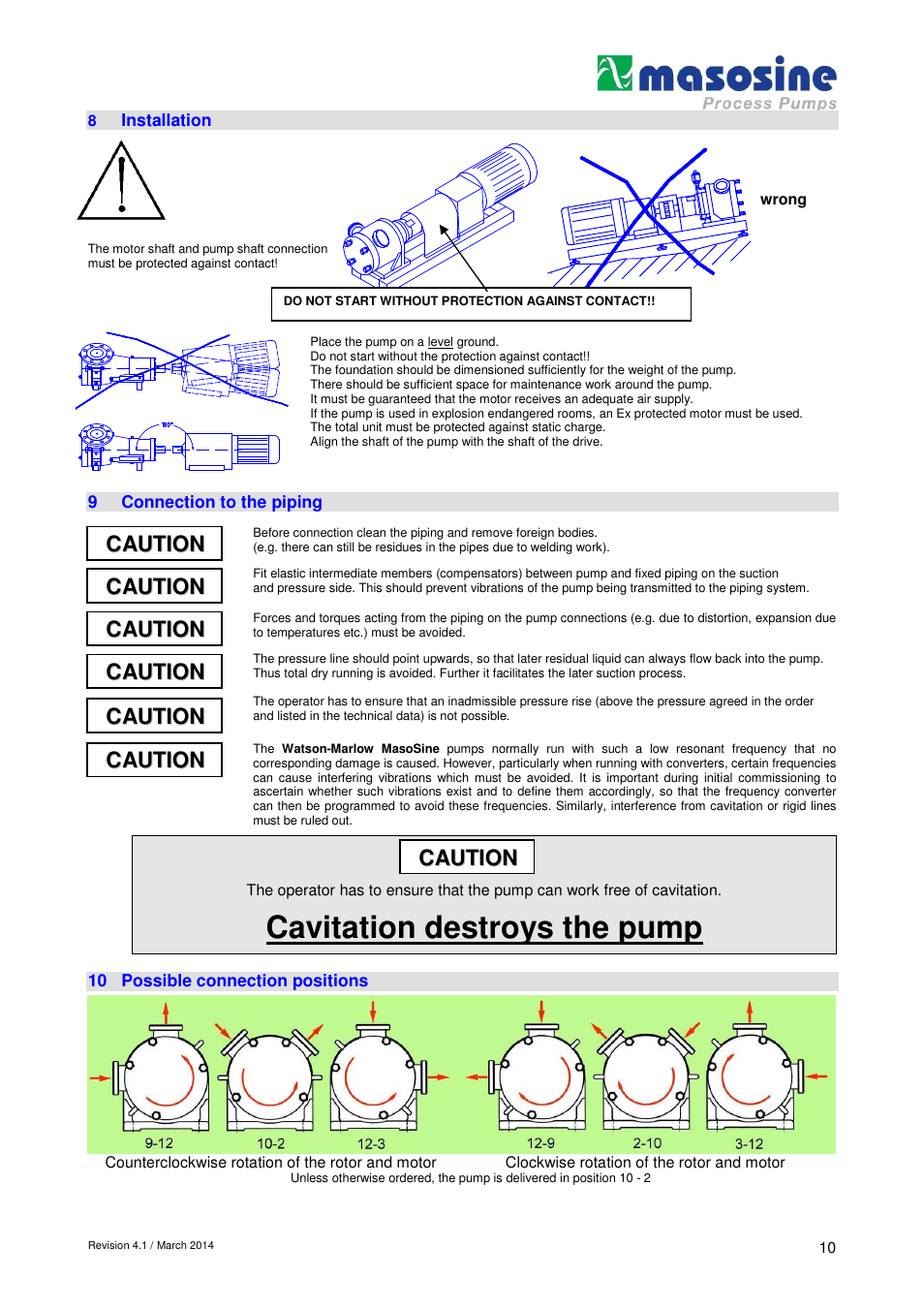 Cavitation destroys the pump | Watson-Marlow SPS 600 User Manual | Page 10 / 31