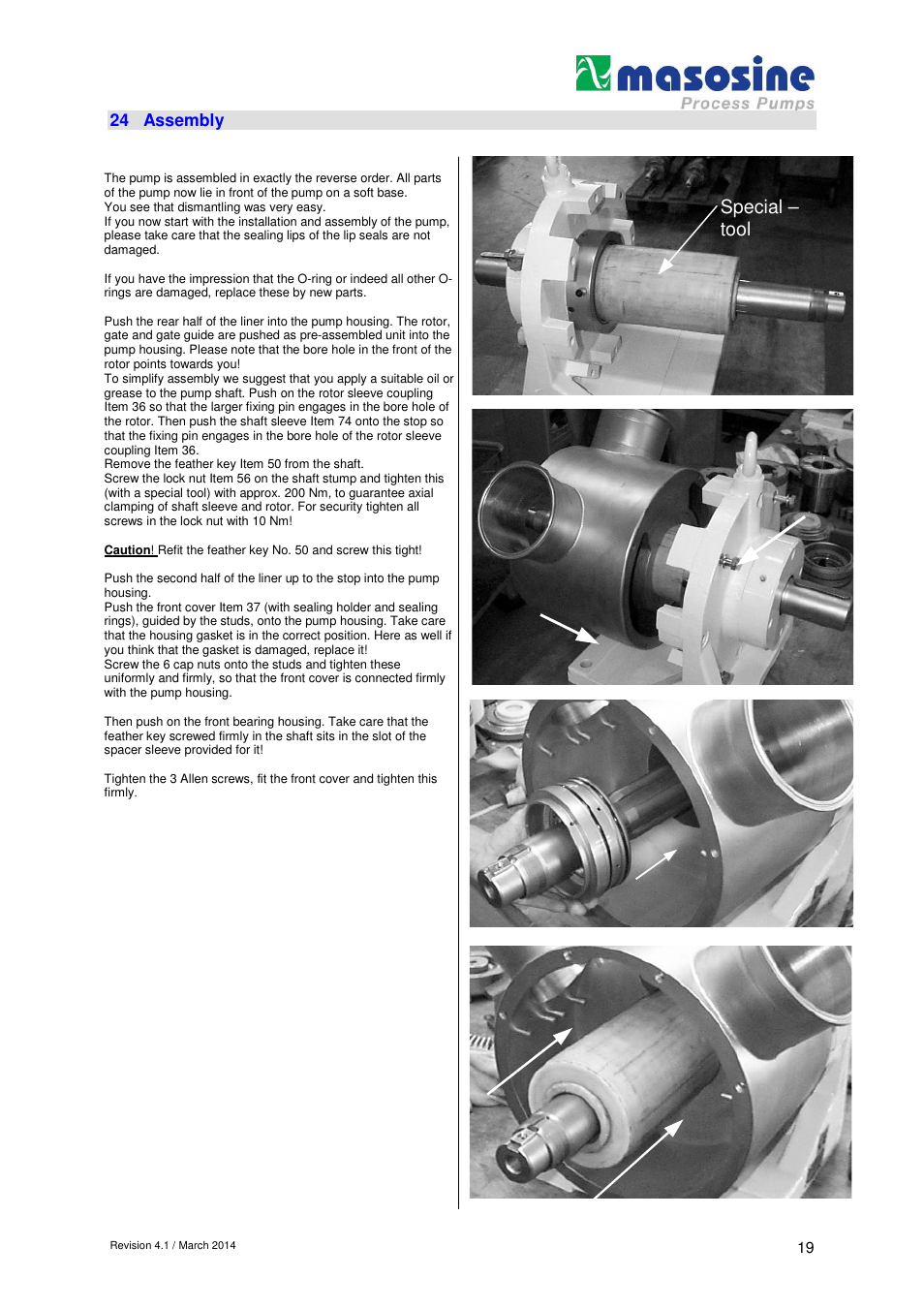 Special – tool | Watson-Marlow SPS 600 User Manual | Page 19 / 31
