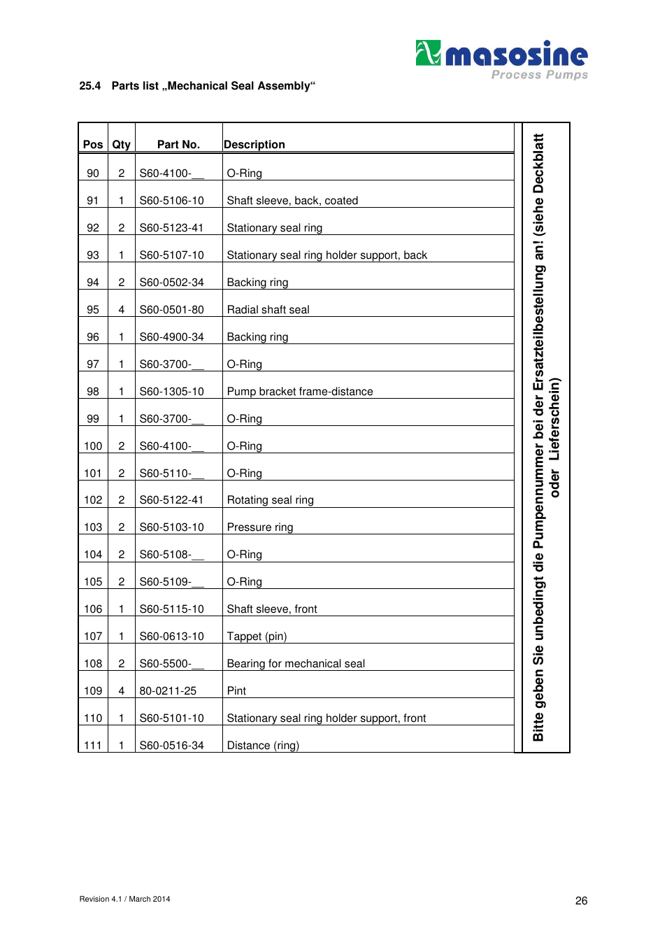 Watson-Marlow SPS 600 User Manual | Page 26 / 31