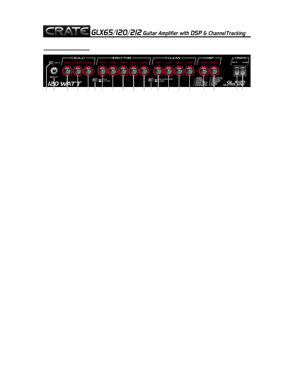 Crate Amplifiers GLX212 User Manual | Page 4 / 8