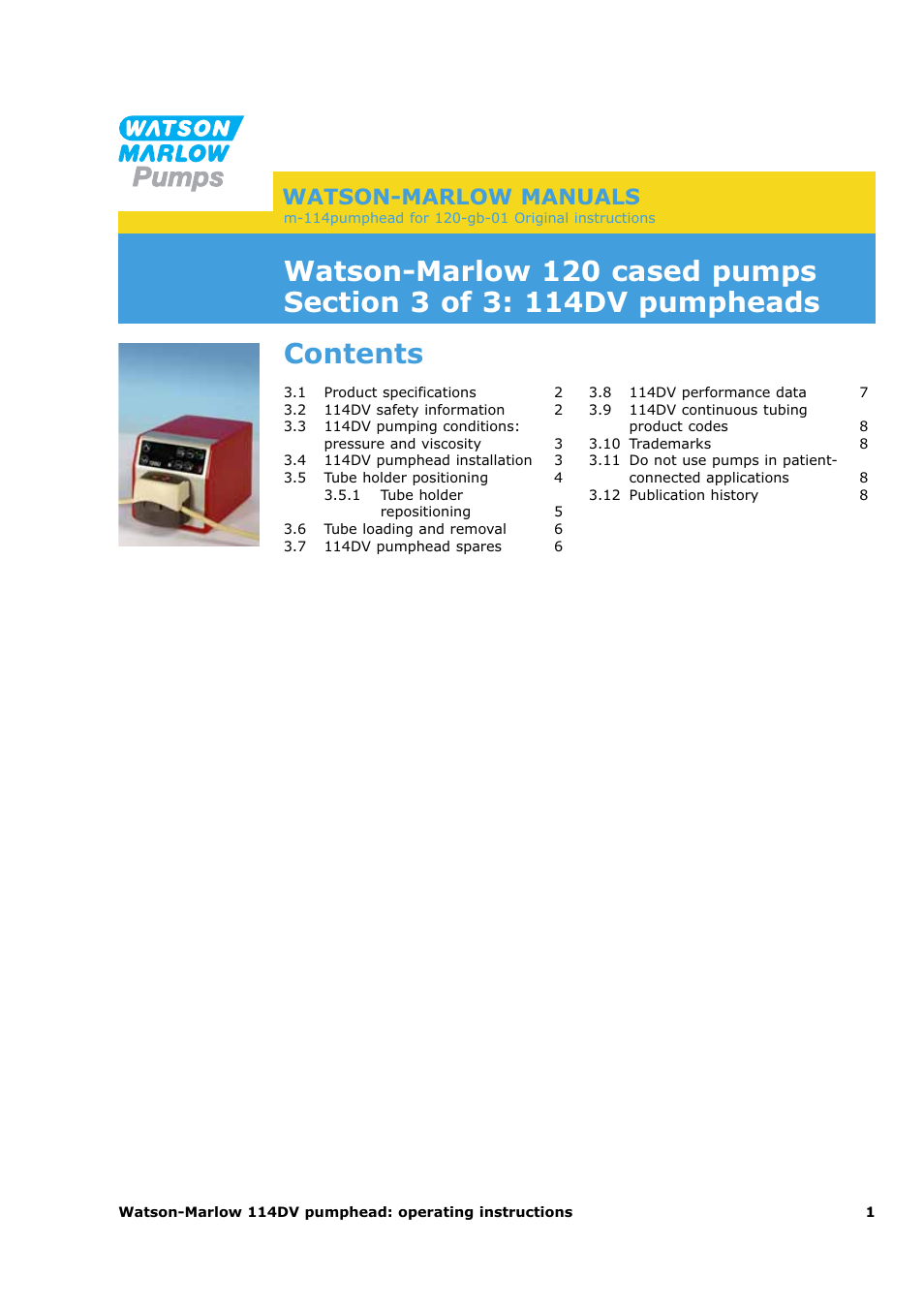 Watson-Marlow 120F/DV User Manual | Page 19 / 26