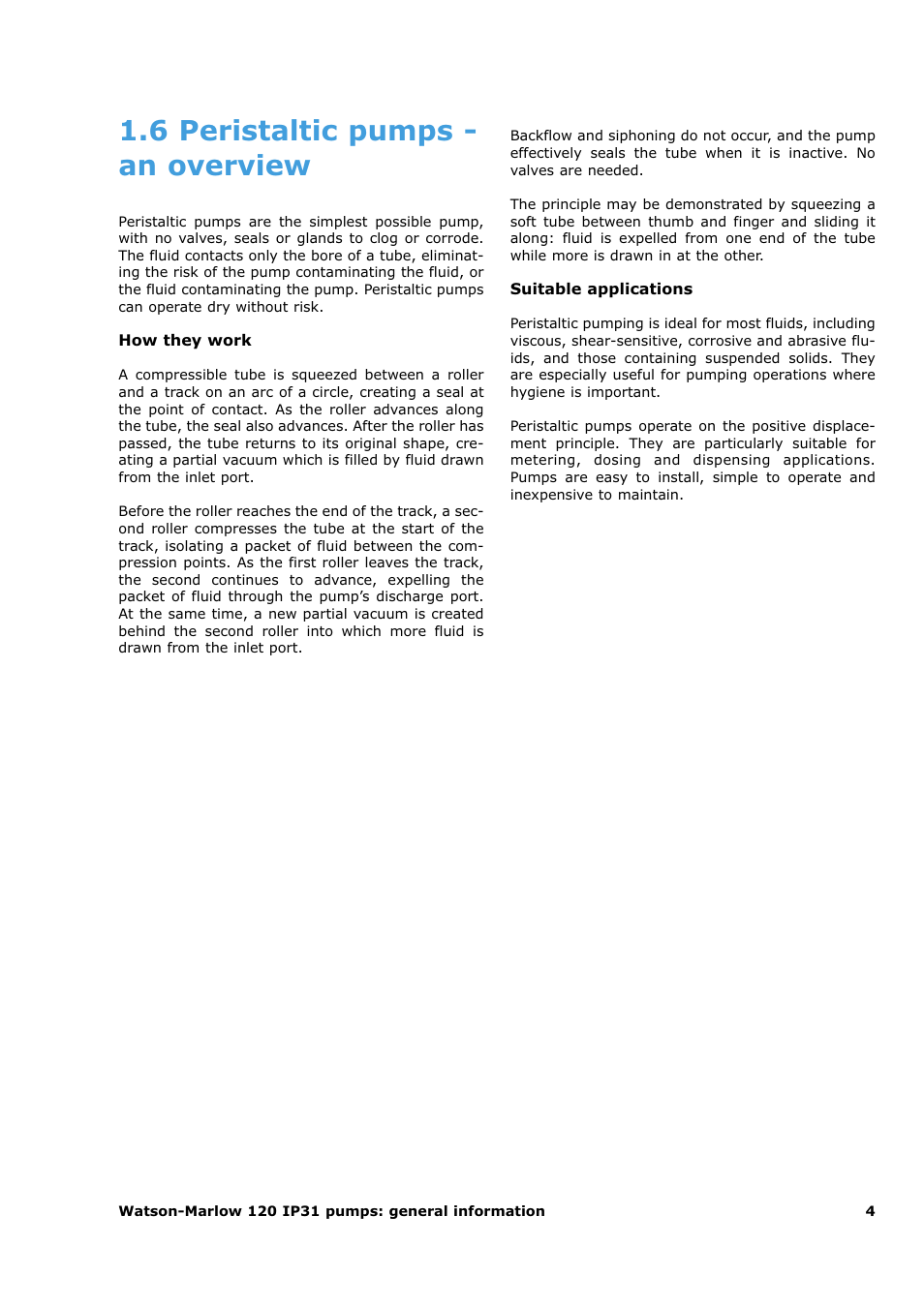 6 peristaltic pumps - an overview | Watson-Marlow 120F/DV User Manual | Page 6 / 26