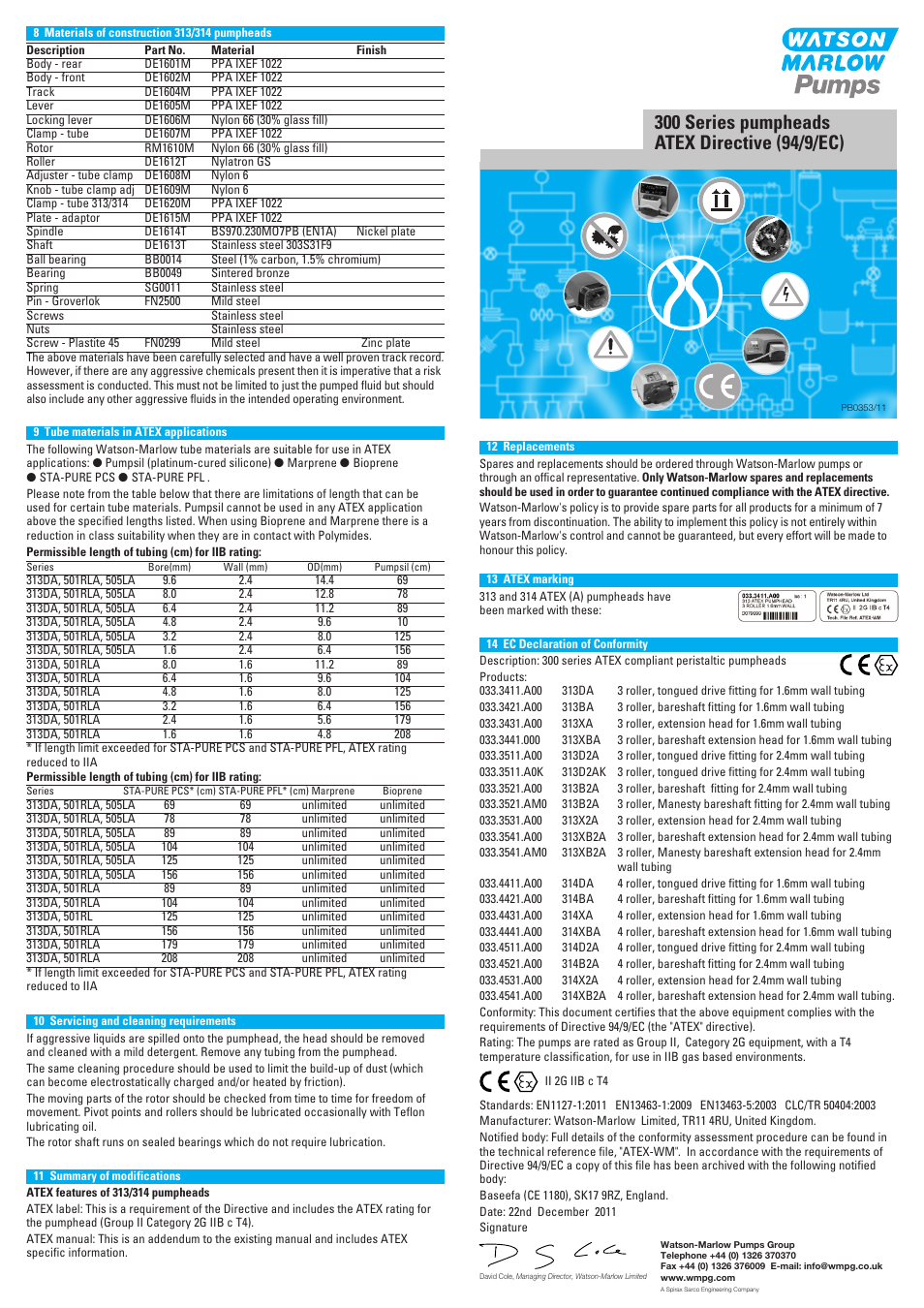 Watson-Marlow 300 Series User Manual | Page 2 / 2