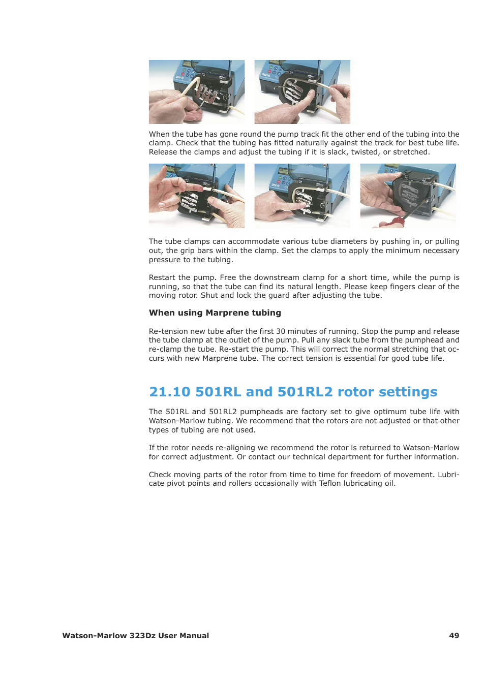 Watson-Marlow 323Dz User Manual | Page 49 / 53