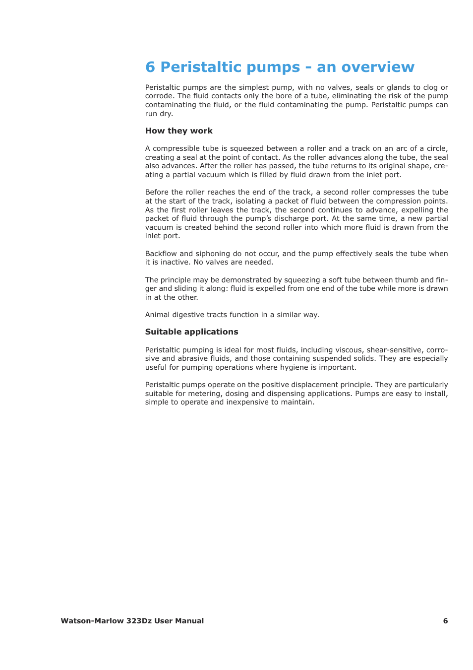 6 peristaltic pumps - an overview | Watson-Marlow 323Dz User Manual | Page 6 / 53