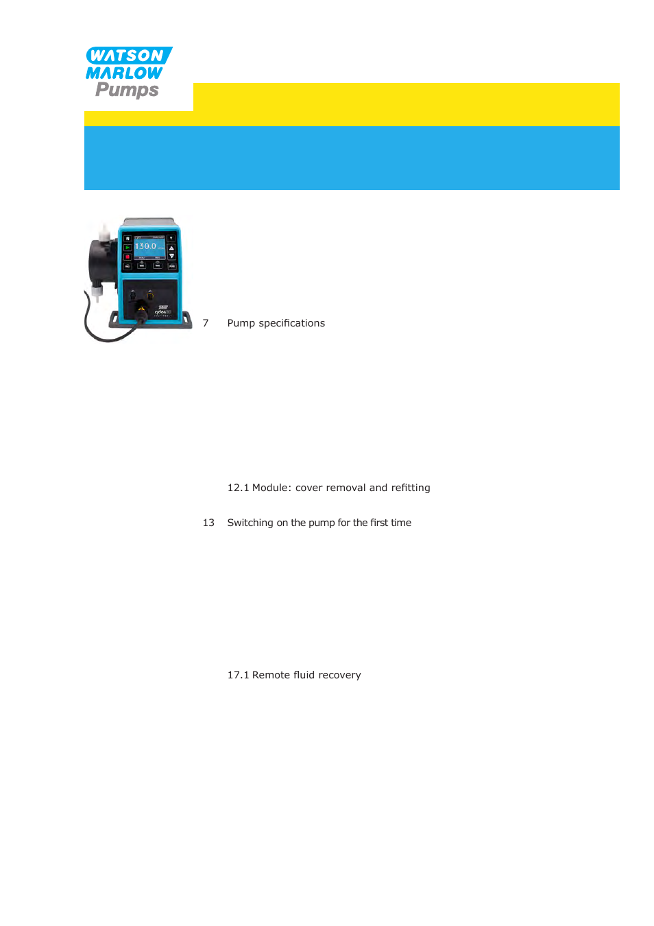 Watson-Marlow Qdos30 Universal User Manual | 78 pages