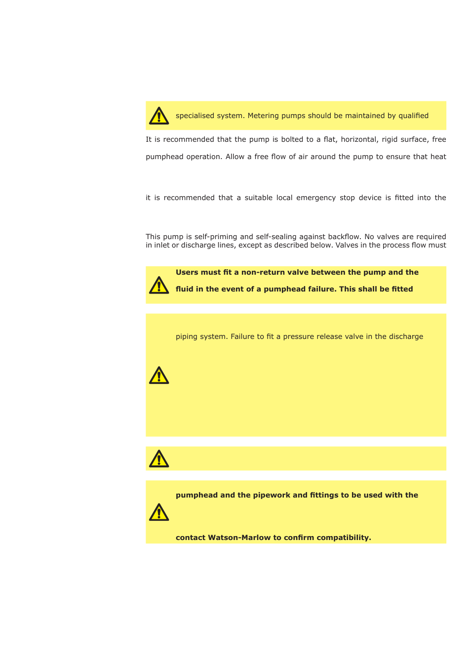 8 good pump installation practice, 1 general recommendations | Watson-Marlow Qdos30 Universal User Manual | Page 13 / 78