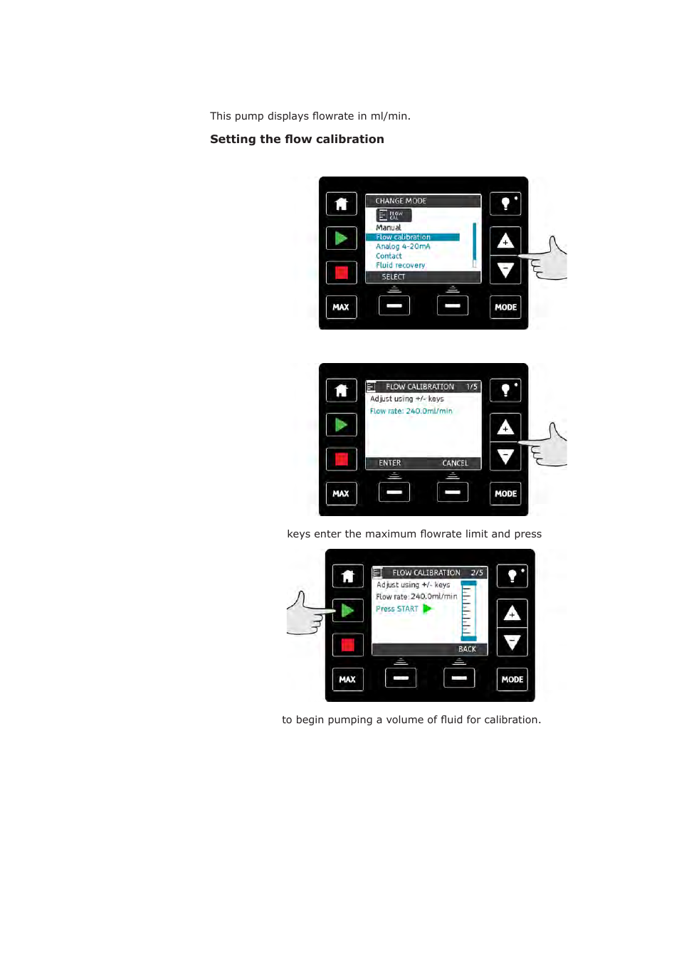 4 flow calibration | Watson-Marlow Qdos30 Universal User Manual | Page 35 / 78