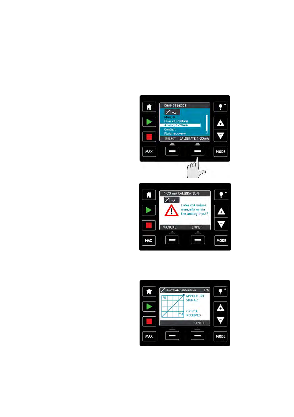 6 calibrate the pump for 4-20ma control | Watson-Marlow Qdos30 Universal User Manual | Page 41 / 78