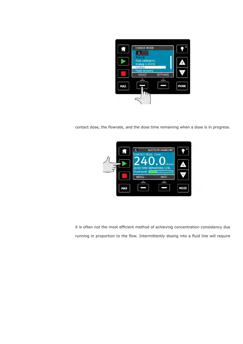 2 contact operating mode | Watson-Marlow Qdos30 Universal User Manual | Page 46 / 78