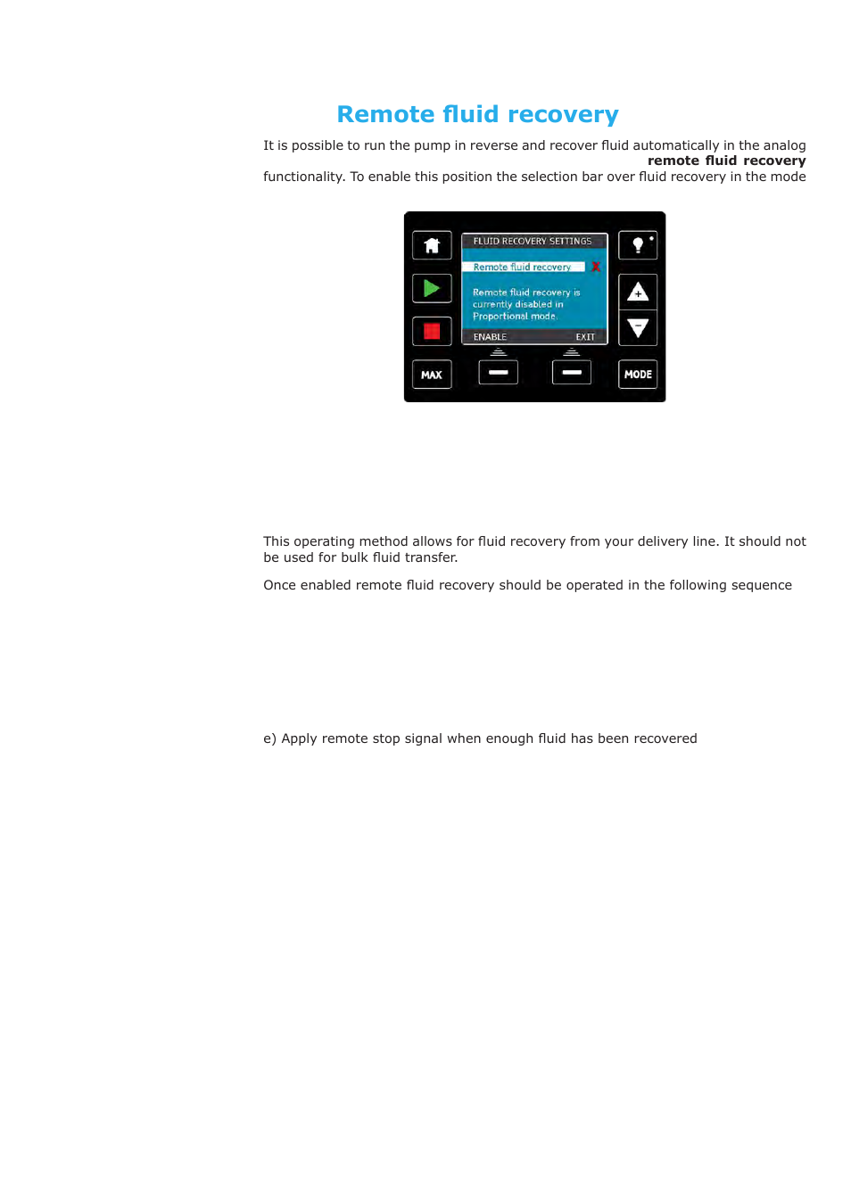 1 remote fluid recovery | Watson-Marlow Qdos30 Universal User Manual | Page 49 / 78