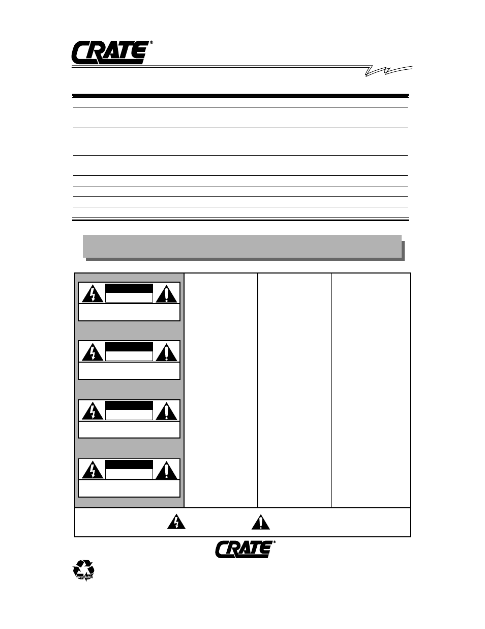 Gx-25m amplifier, Gx-25m technical specifications | Crate Amplifiers GX-25M User Manual | Page 4 / 4