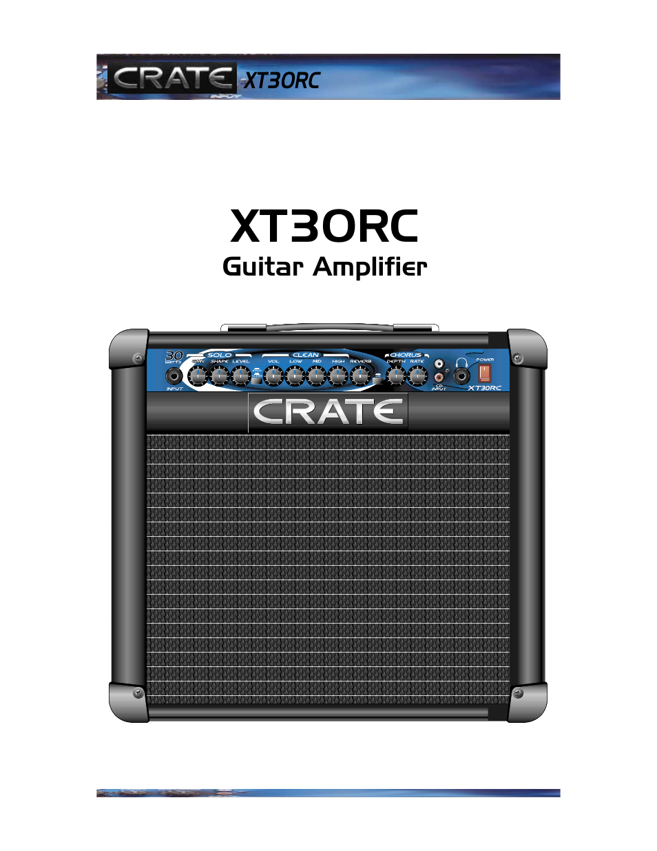 Crate Amplifiers XT30RC User Manual | 4 pages