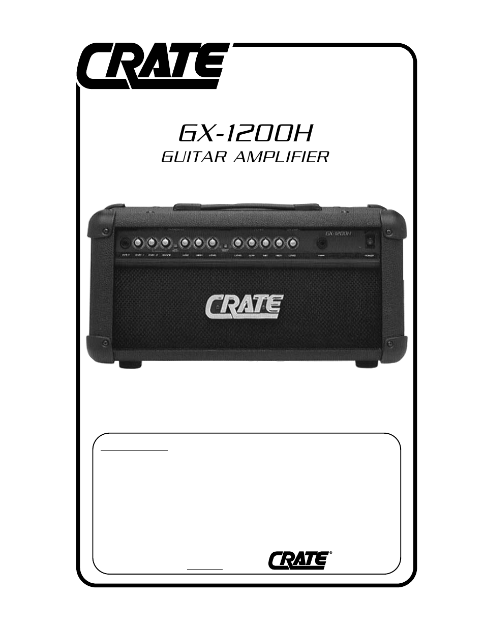 Crate Amplifiers GX-1200H User Manual | 4 pages