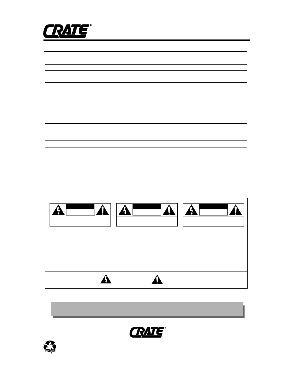 Gx-1200h amplifier, Gx-1200h technical specifications | Crate Amplifiers GX-1200H User Manual | Page 4 / 4