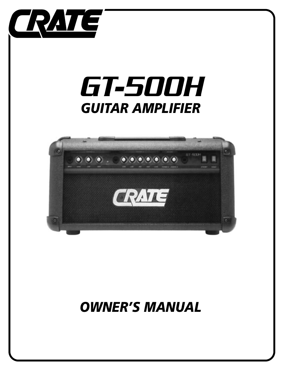 Crate Amplifiers GT-500H User Manual | 8 pages