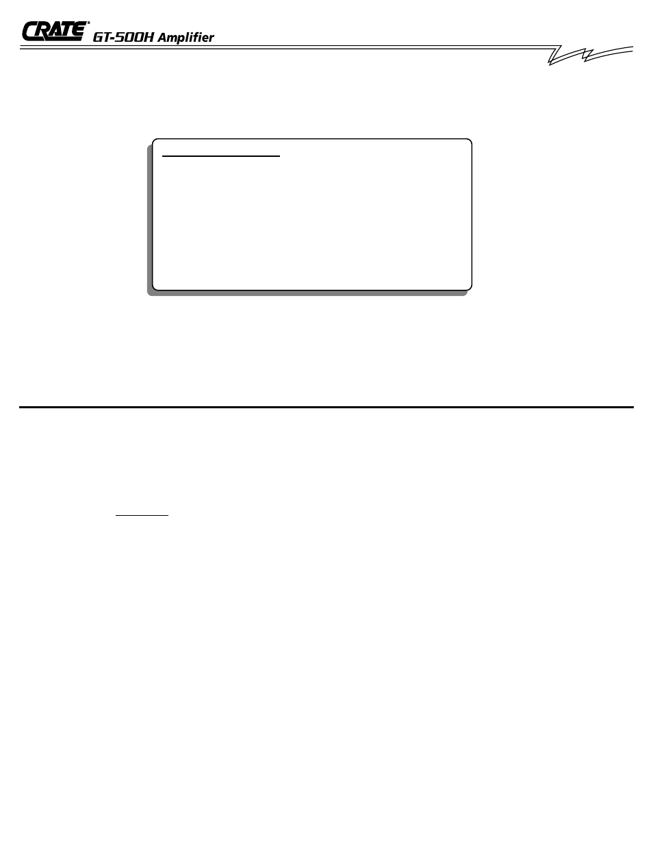 Gt-500h | Crate Amplifiers GT-500H User Manual | Page 3 / 8