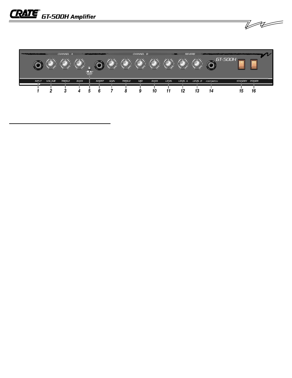 Gt-500h | Crate Amplifiers GT-500H User Manual | Page 4 / 8