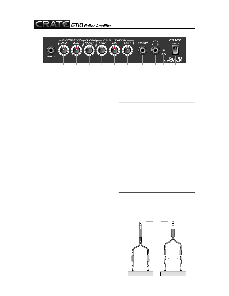 Gt10, Guitar amplifier | Crate Amplifiers GT10 User Manual | Page 3 / 4