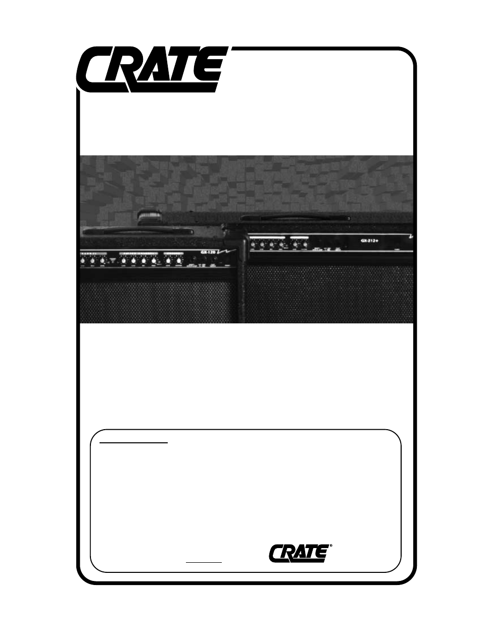 Crate Amplifiers GX-120/212+ User Manual | 6 pages