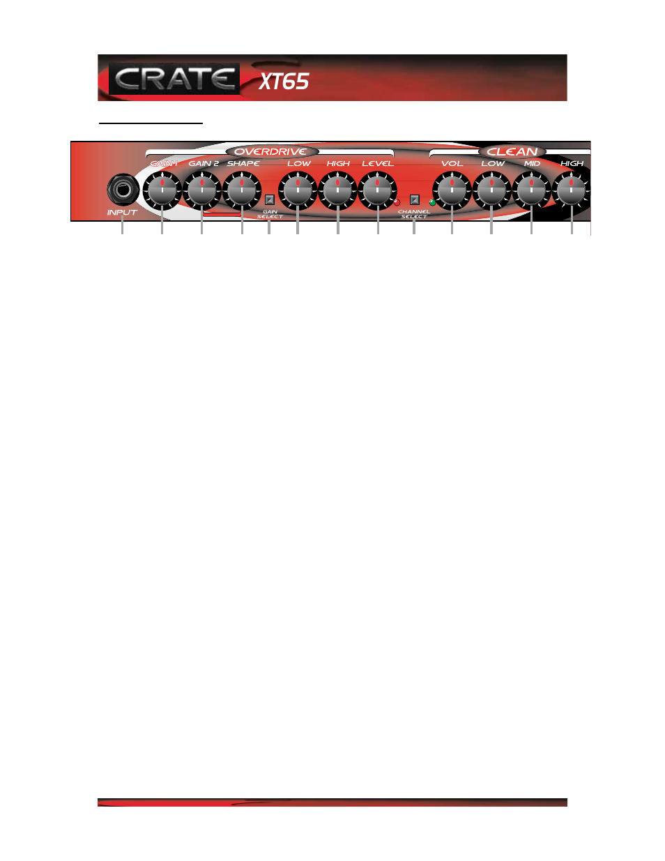Xt65, Guitar amp with dsp & channel tracking | Crate Amplifiers FXT65 User Manual | Page 4 / 8