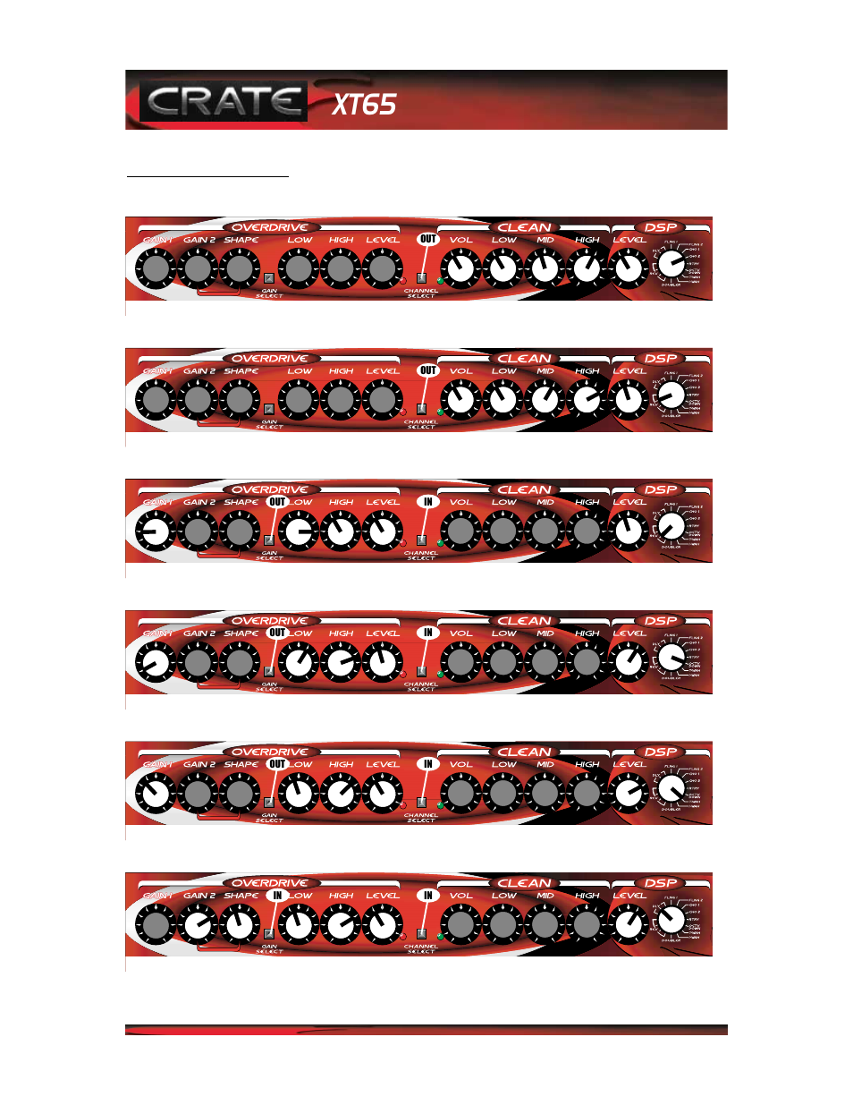 Xt65, Guitar amp with dsp & channel tracking | Crate Amplifiers FXT65 User Manual | Page 6 / 8