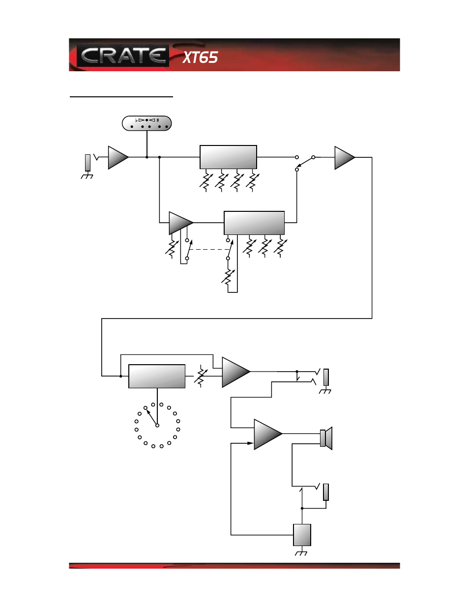 Xt65, Guitar amp with dsp & channel tracking | Crate Amplifiers FXT65 User Manual | Page 7 / 8