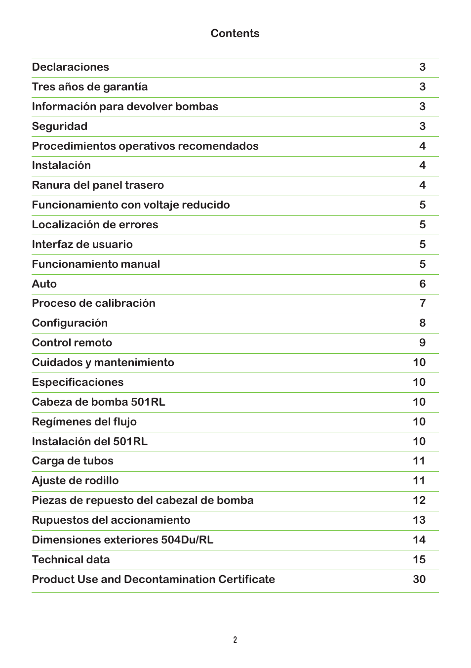 Watson-Marlow 504Du User Manual | Page 2 / 30