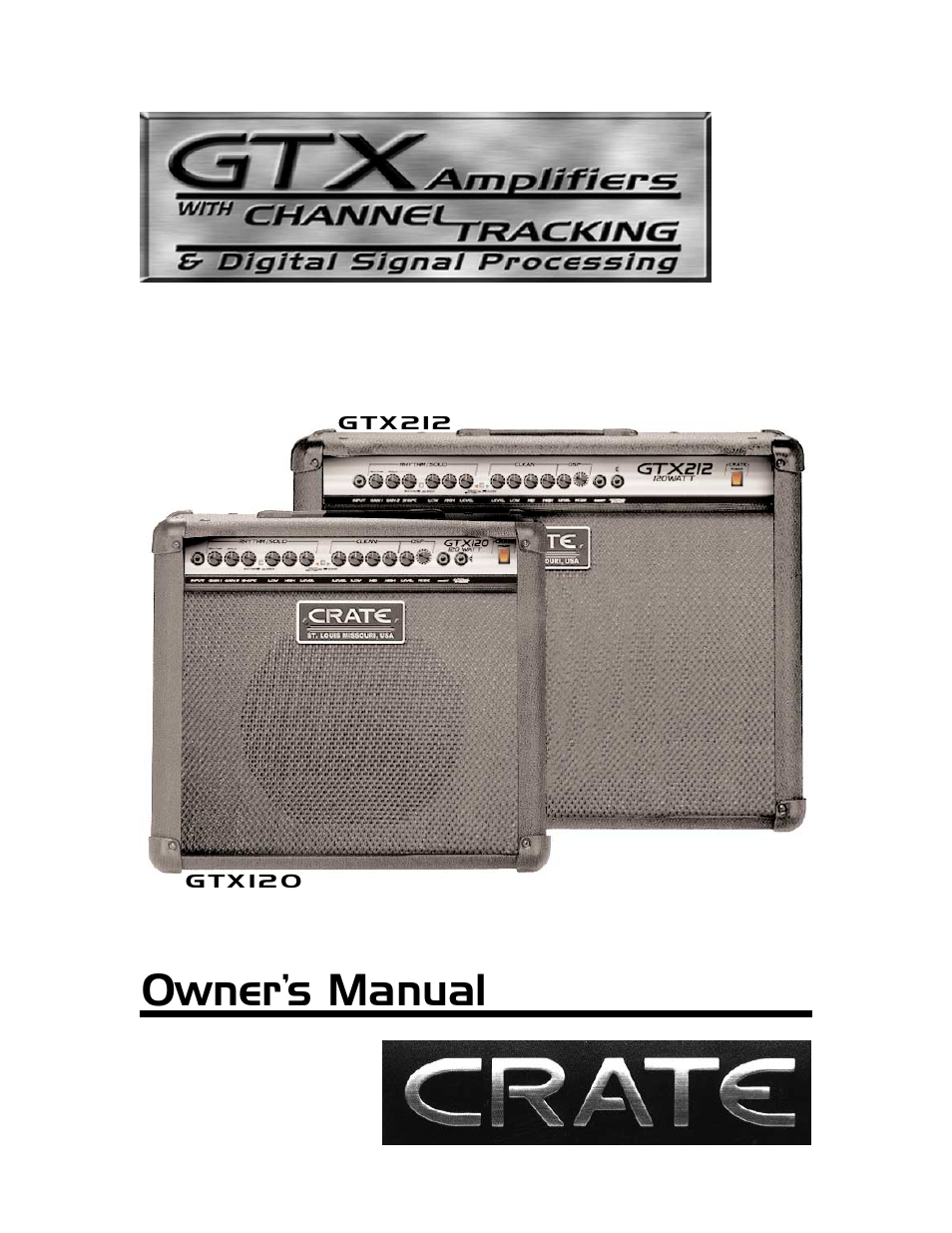 Crate Amplifiers GTX120 User Manual | 8 pages