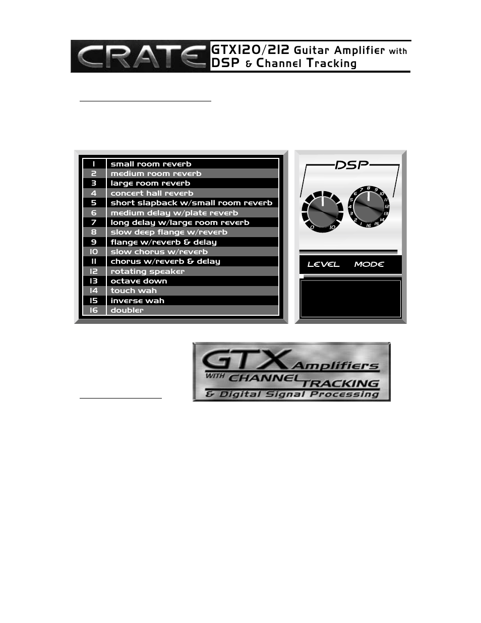 Guitar amplifier, Hannel, Racking | Crate Amplifiers GTX120 User Manual | Page 3 / 8