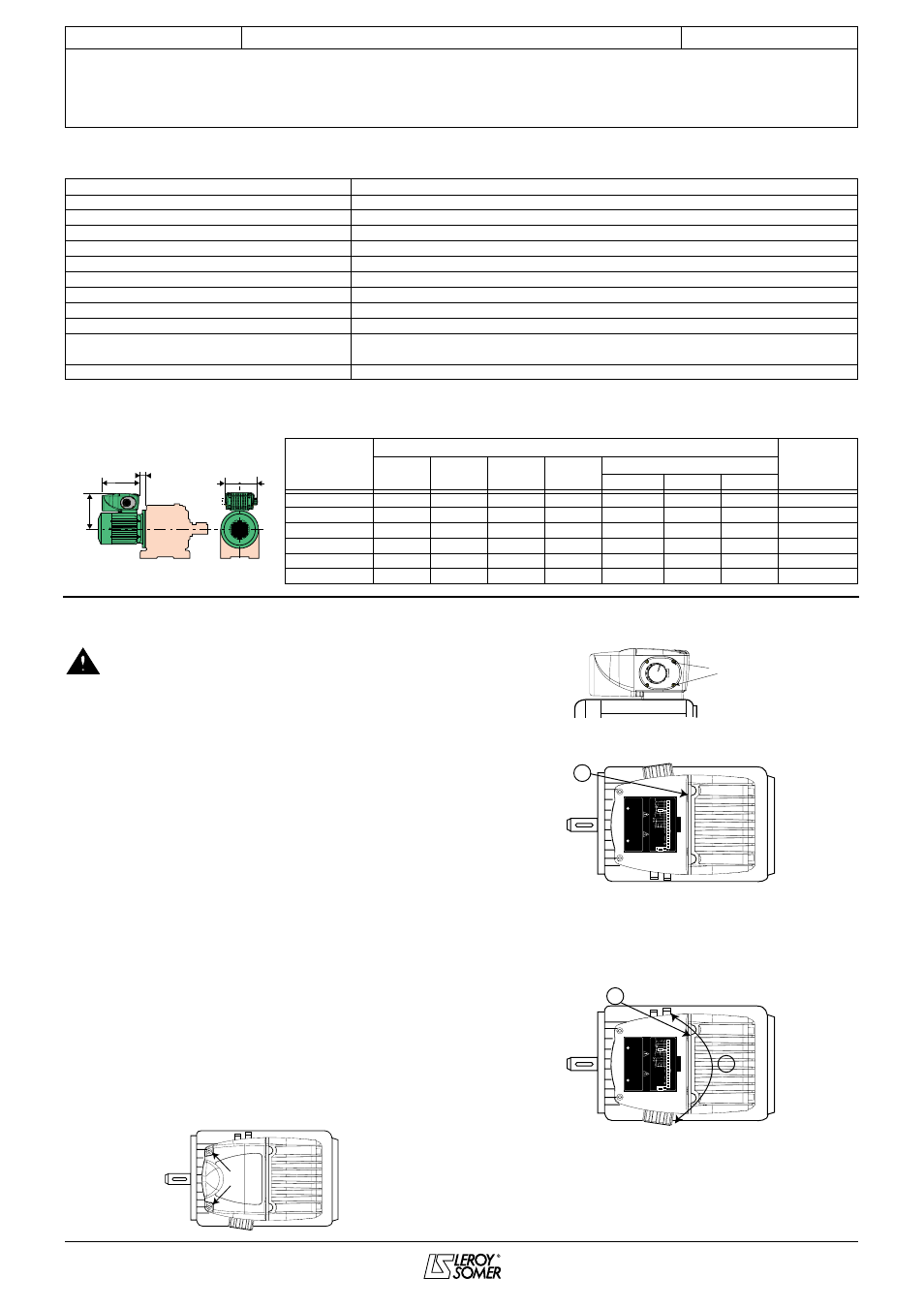 Varmeca - 20, Moteur ou moto réducteur à vitesse variable, 2 - installation | 1 - généralités, 2 - inversion des supports, Leroy-somer | Watson-Marlow Varmeca User Manual | Page 10 / 84